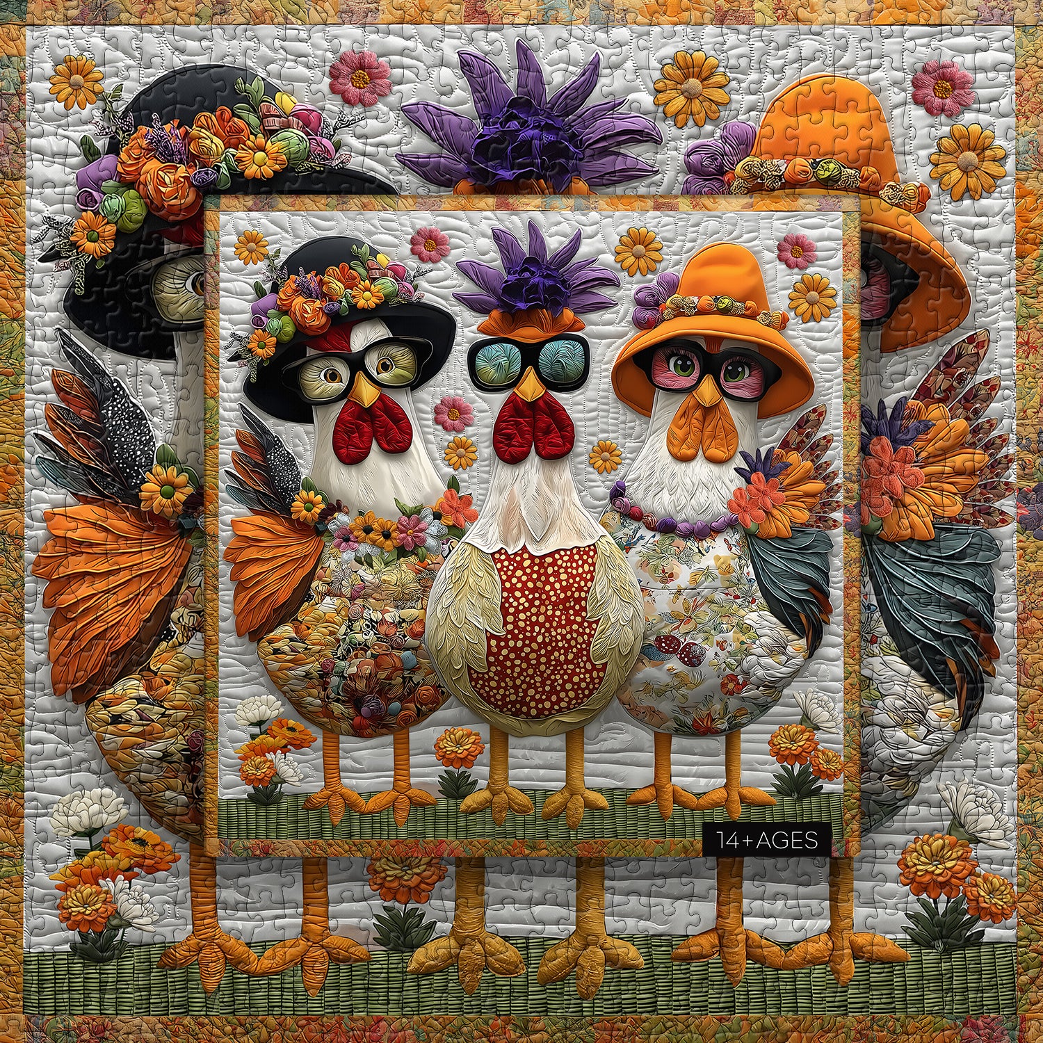 Gorgeous Chickens Jigsaw Puzzle 1000 Pieces