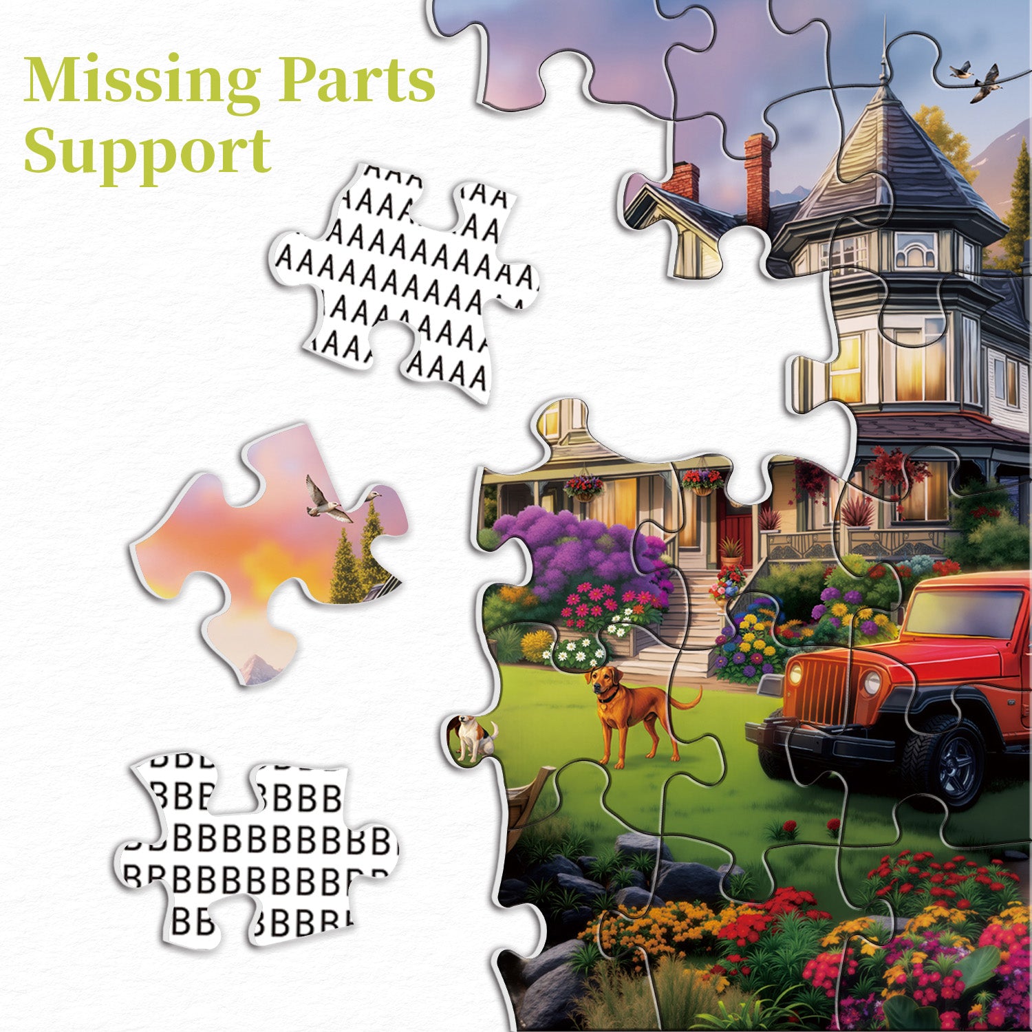 Pun puzzle per Jigsaw Villa Tranquil 1000 pezzi