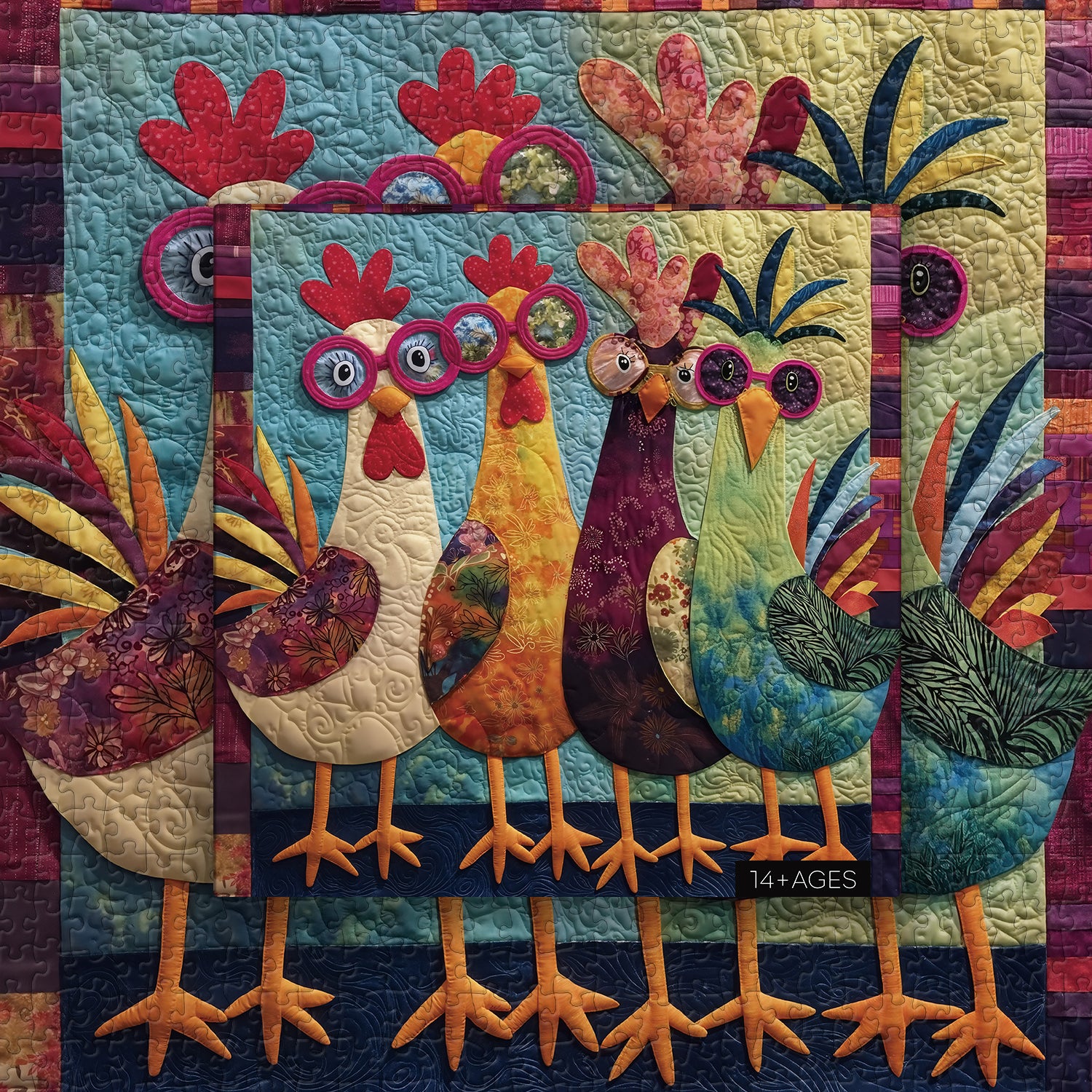 Patchwork Chick Jigsaw Puzzle 1000 Pieces