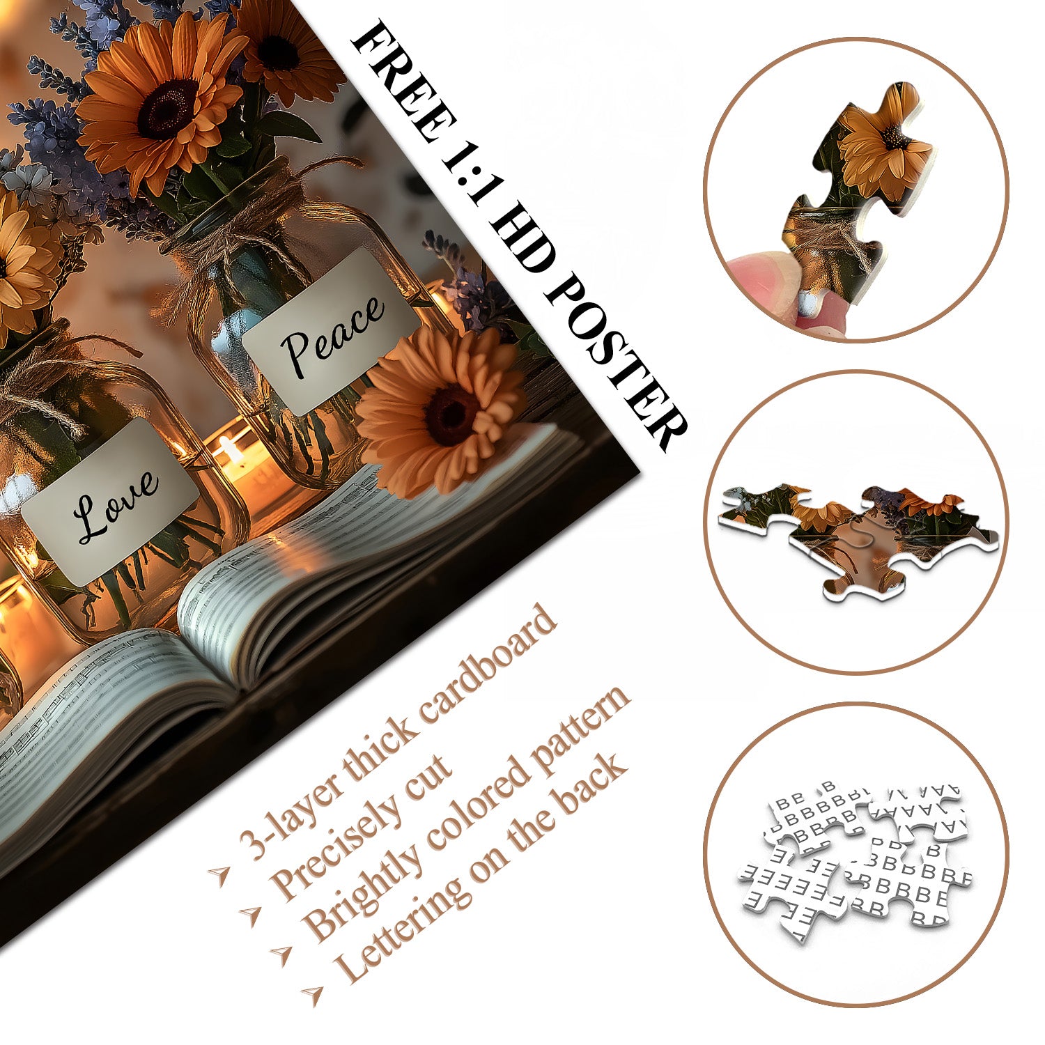Gemütliche Blumenvasen Puzzle 1000 Stücke