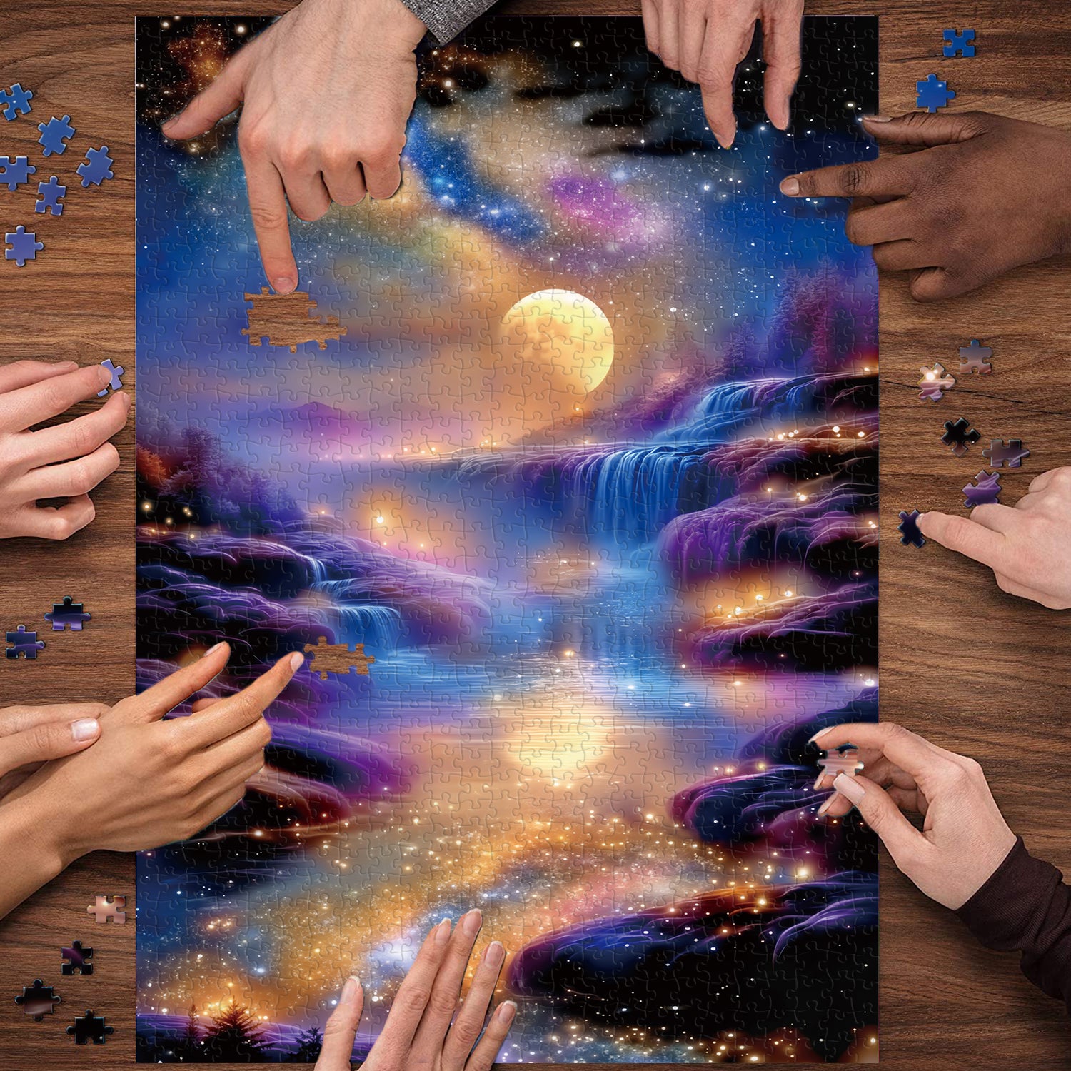 Puzzle a cascata di velluto puzzle 1000 pezzi