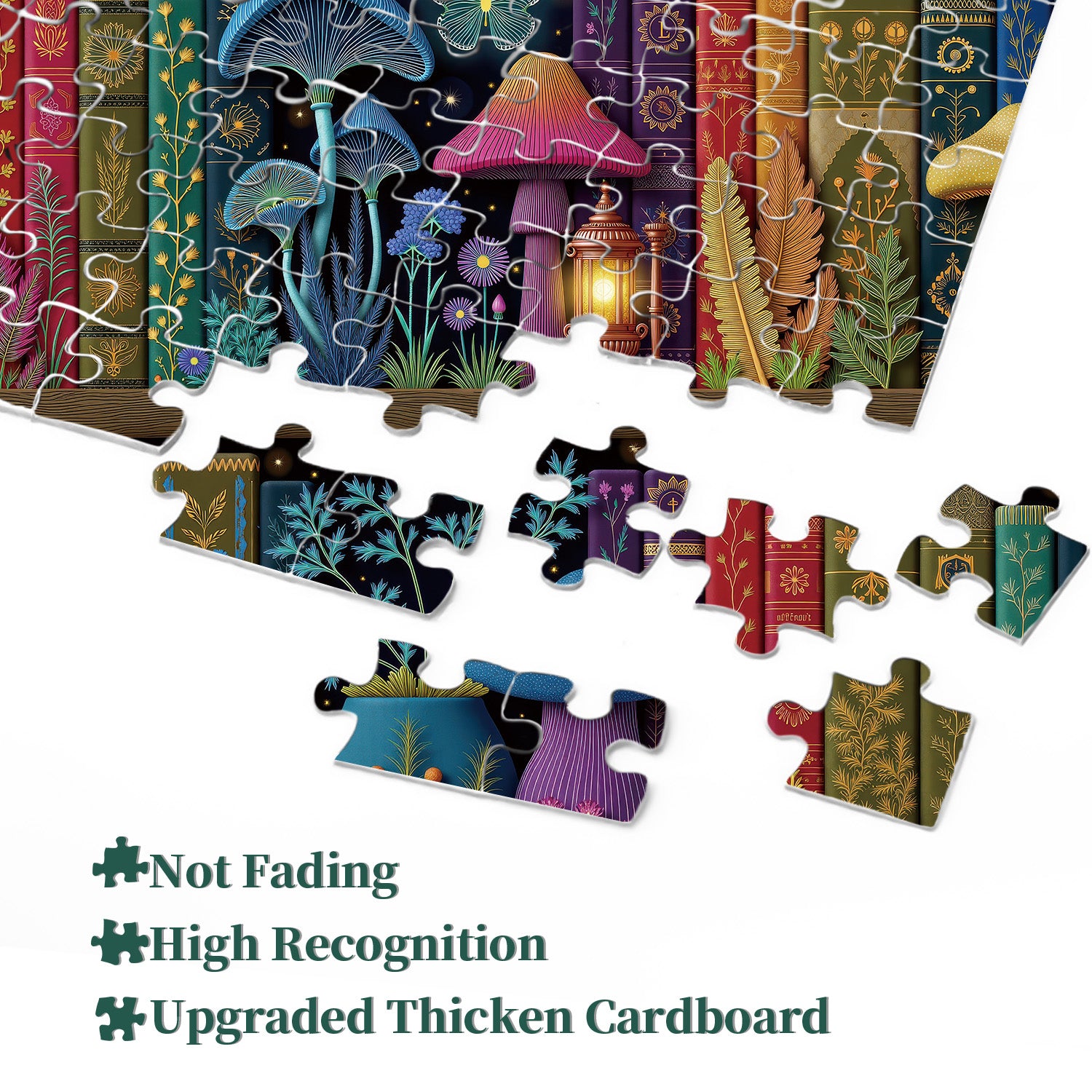 Puzzle Bibliothèque de champignons enchantés 1000 pièces