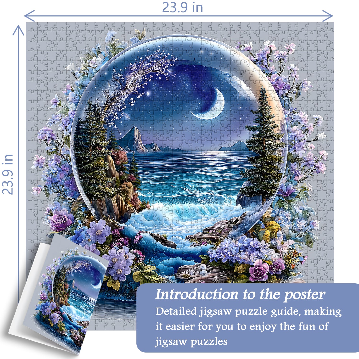 Puzzle con sfera di cristallo Sea Moon, 1000 pezzi