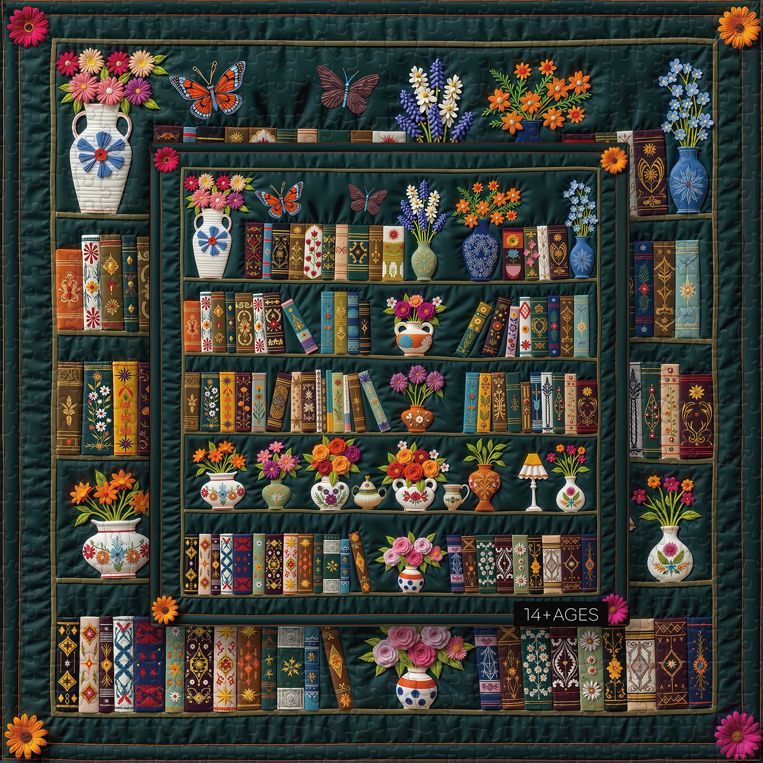 Puzzle da giardino con mensola, 1000 pezzi