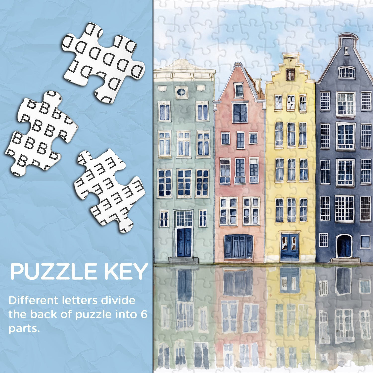 Houses de canal puzzle 1000 pièces