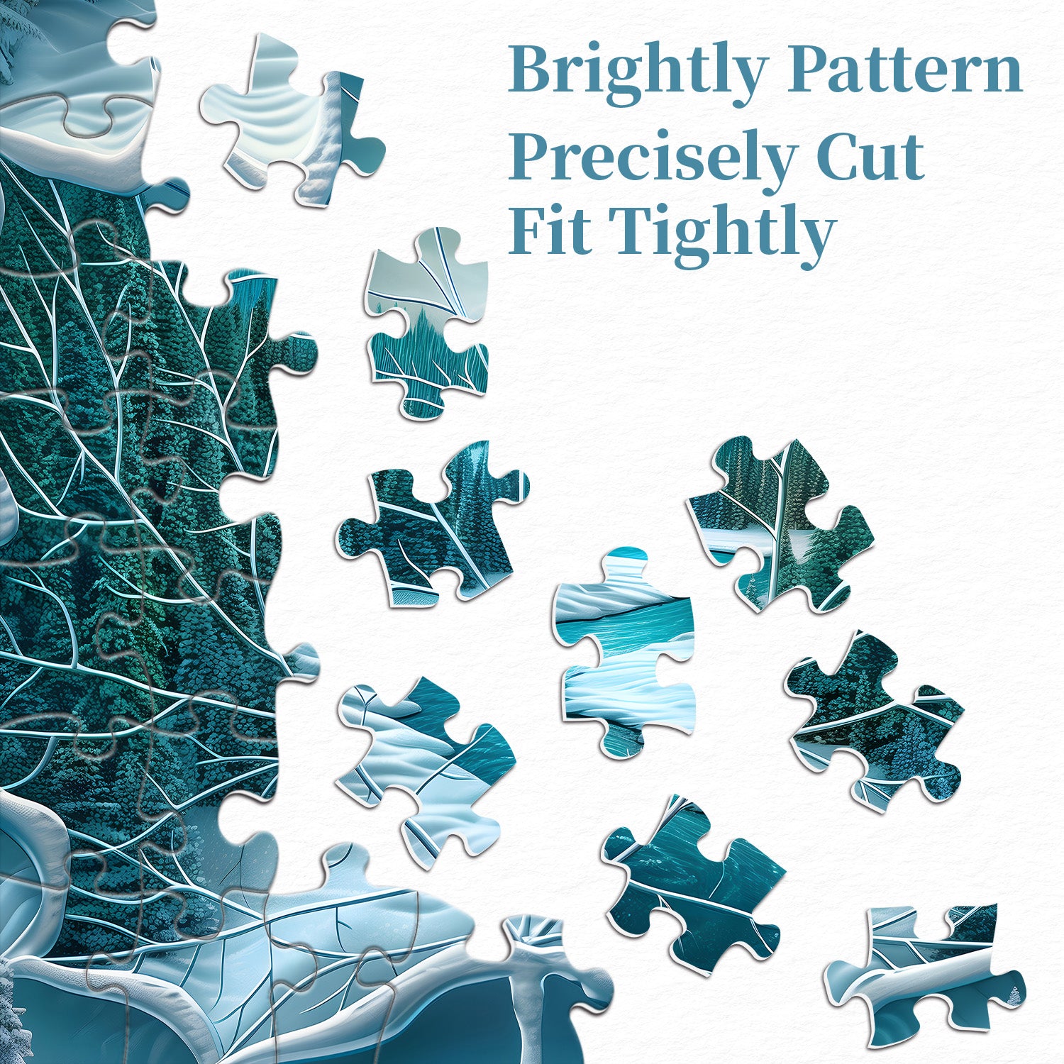 Winter Leaf River puzzle puzzle 1000 pezzi