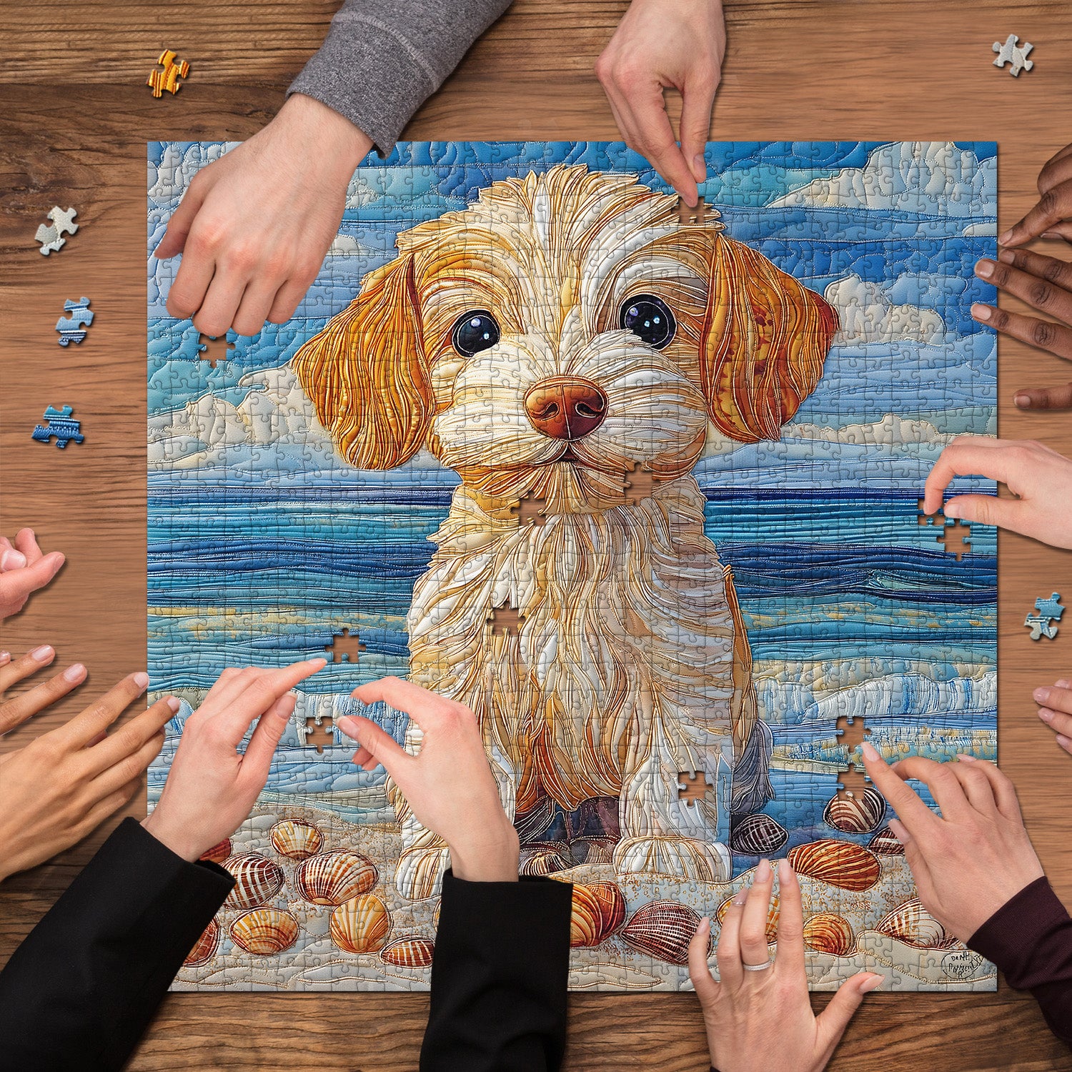 Pun puzzle 1000 pezzi da puzzle cucciolo in tessuto 1000 pezzi