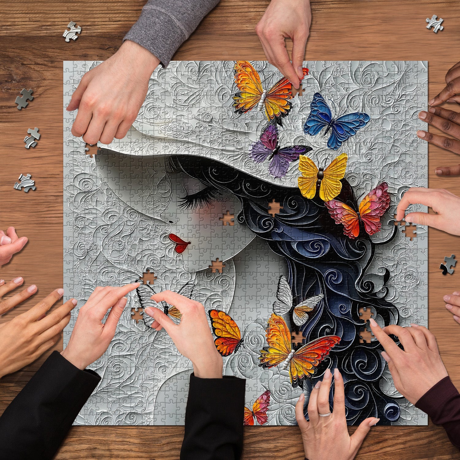 Schmetterling Lady Jigsaw Puzzle 1000 Stücke