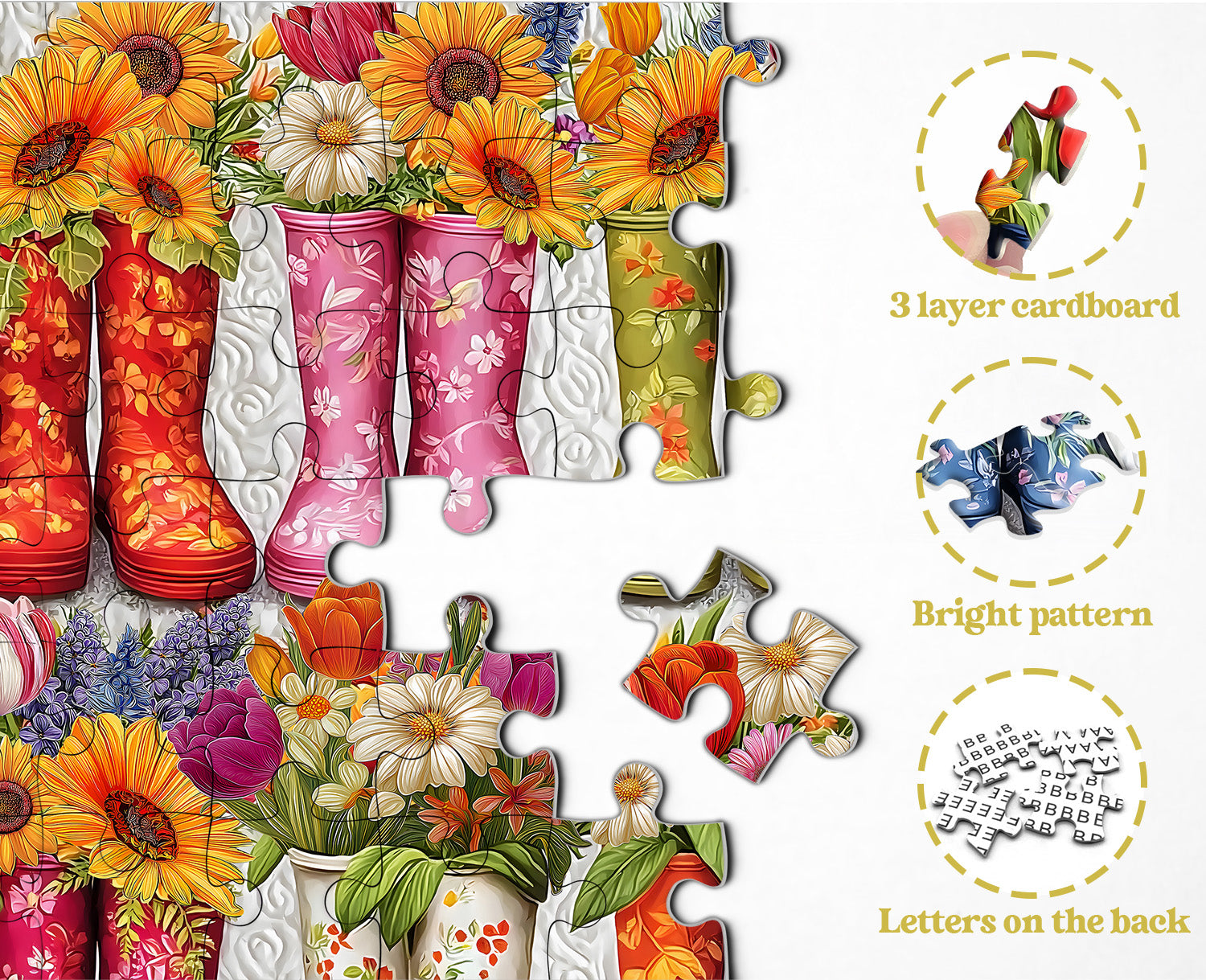 Stivali floreali puzzle puzzle 1000 pezzi