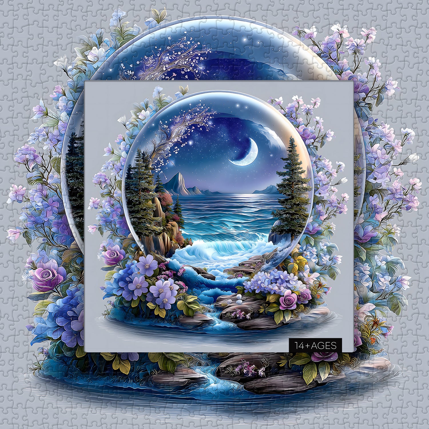 Puzzle con sfera di cristallo Sea Moon, 1000 pezzi