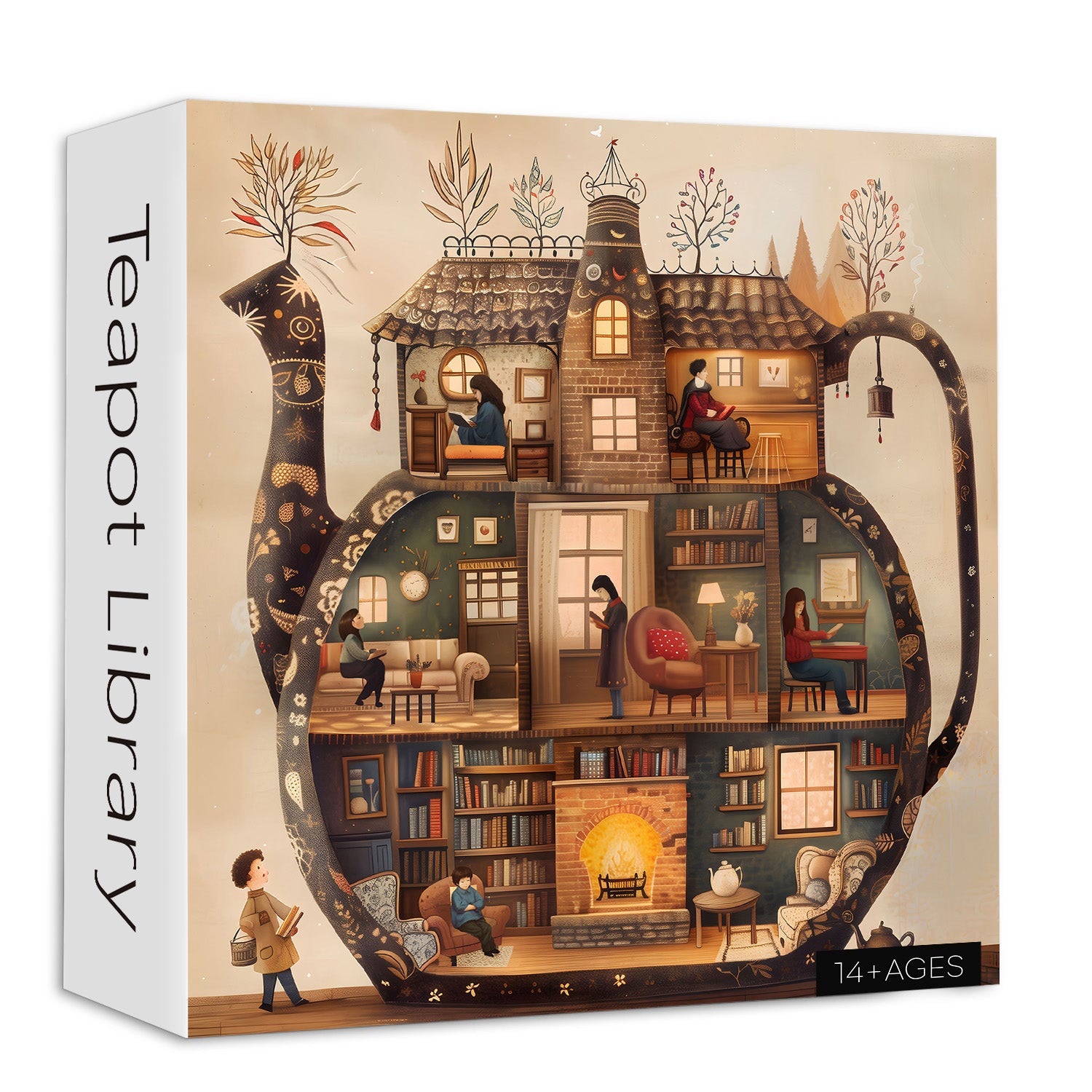 Biblioteca di teiera puzzle puzzle 1000 pezzi