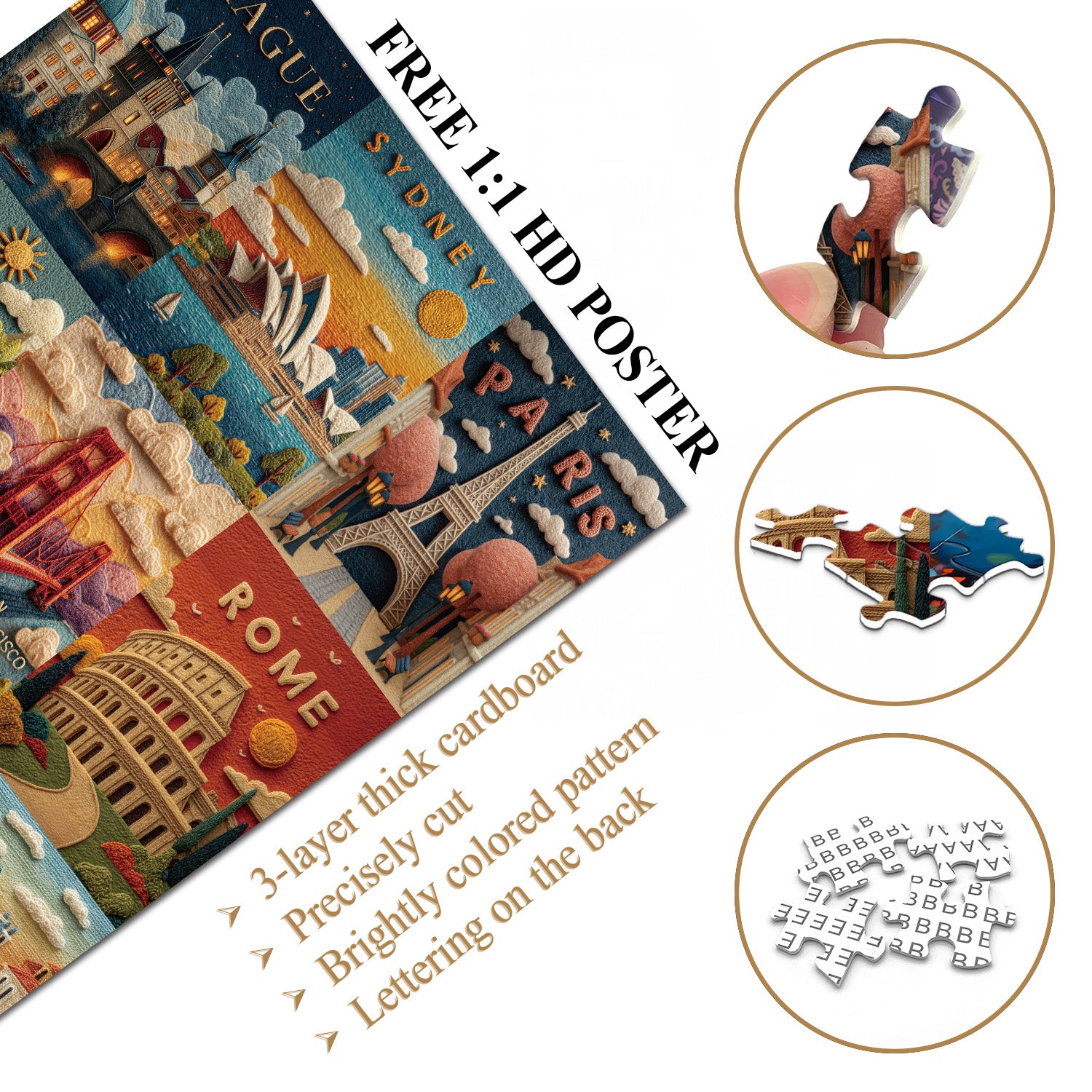 Puzzle di viaggi d'arte 1000 pezzi