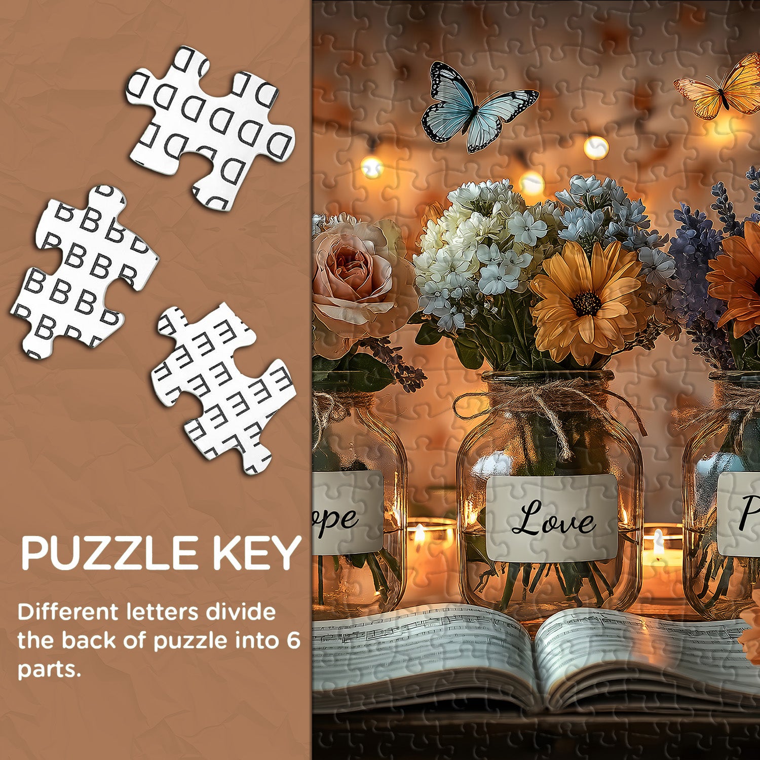Gemütliche Blumenvasen Puzzle 1000 Stücke