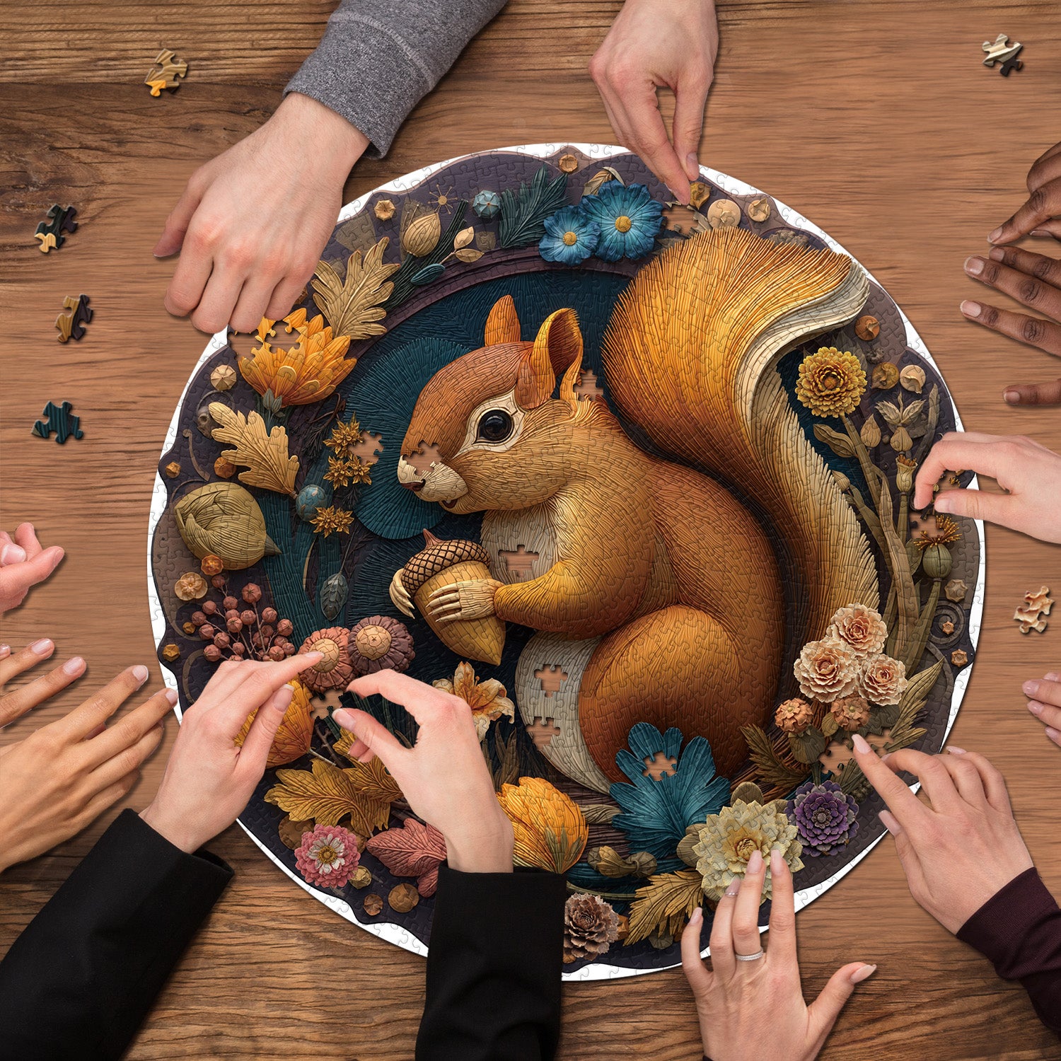 Puzzle puzzle da scoiattolo in legno 1000 pezzi