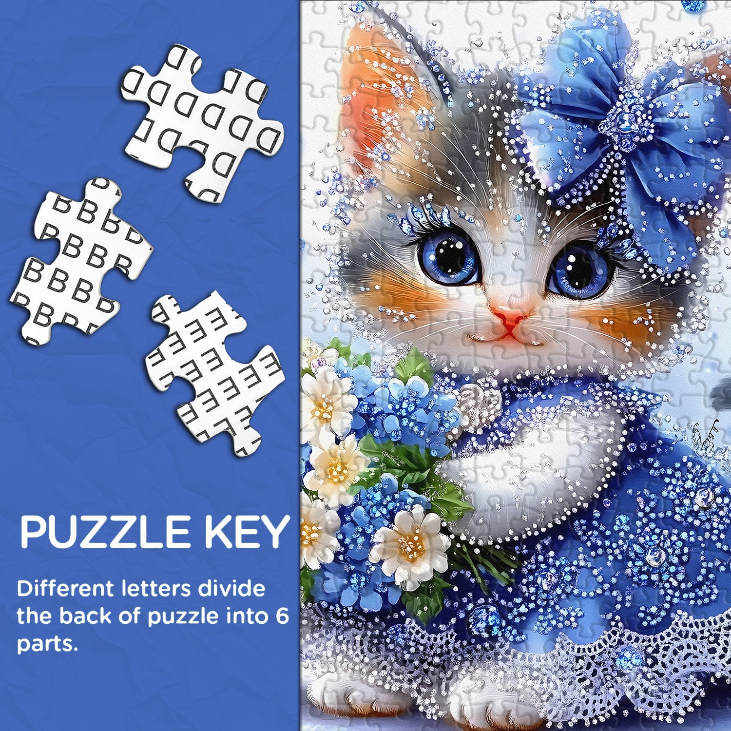 Puzzle del gattino zaffiro da 1000 pezzi