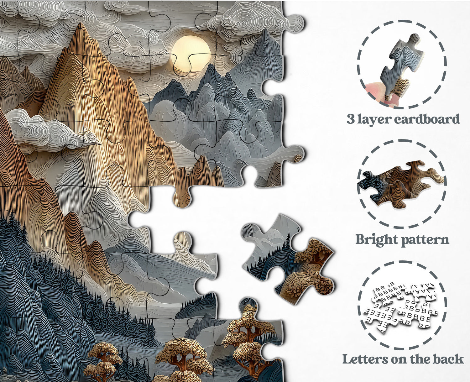 Ethereal Mountains Jigsaw Puzzle 1000 Pieces