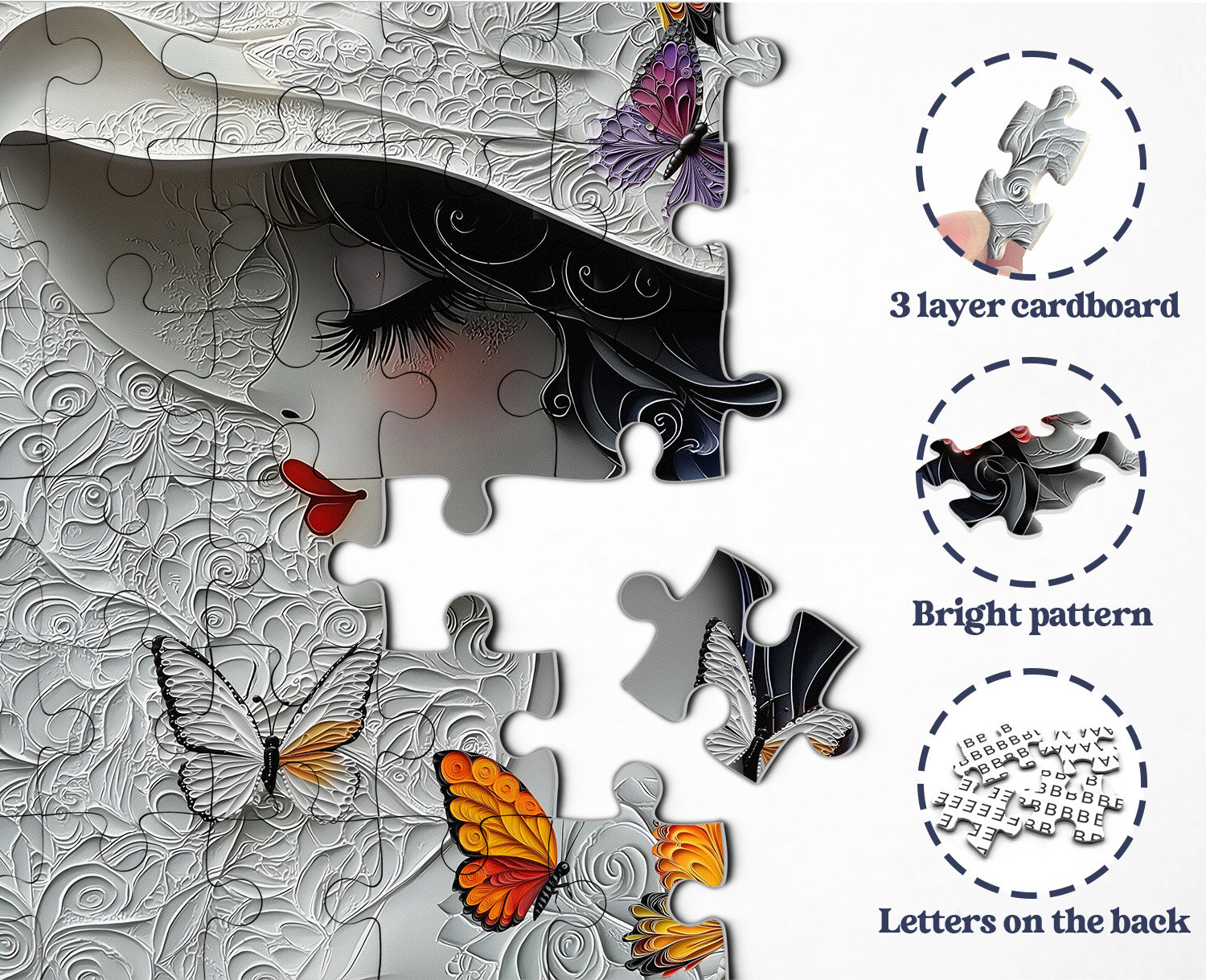 Schmetterling Lady Jigsaw Puzzle 1000 Stücke