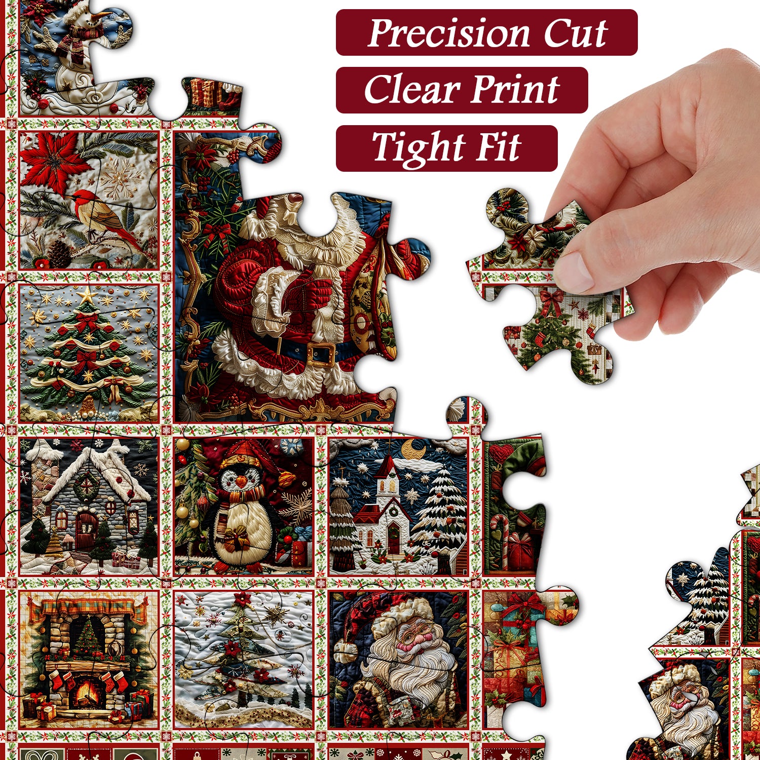 Collage de Noël Puzzle 1000 pièces 1000 pièces