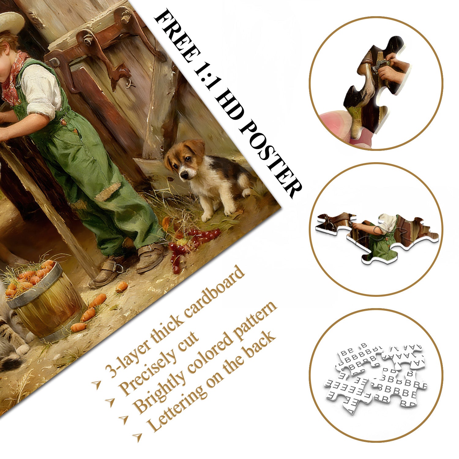 Puzzle Enfantin Pâturage Vie 1000 Pièces