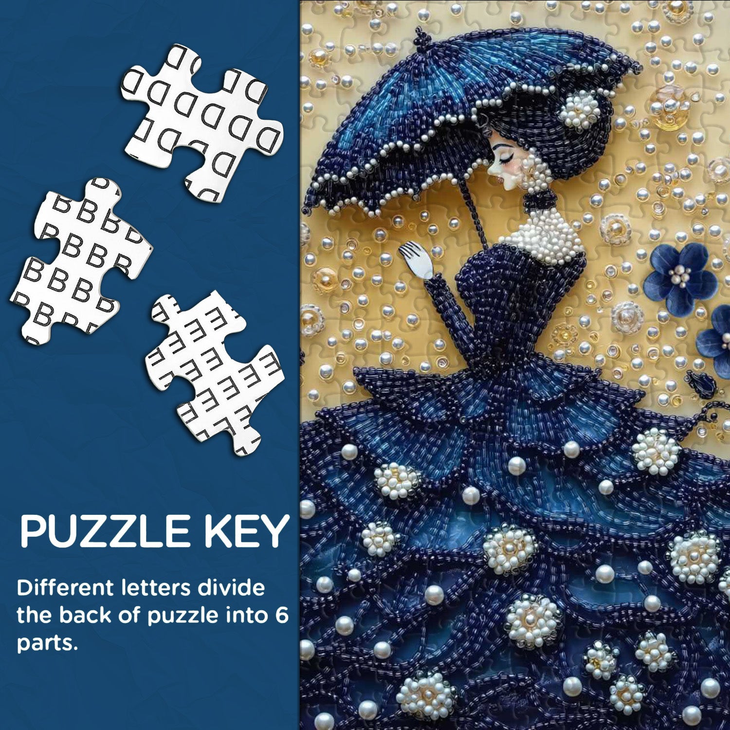 Perlendame Puzzle 1000 Stücke
