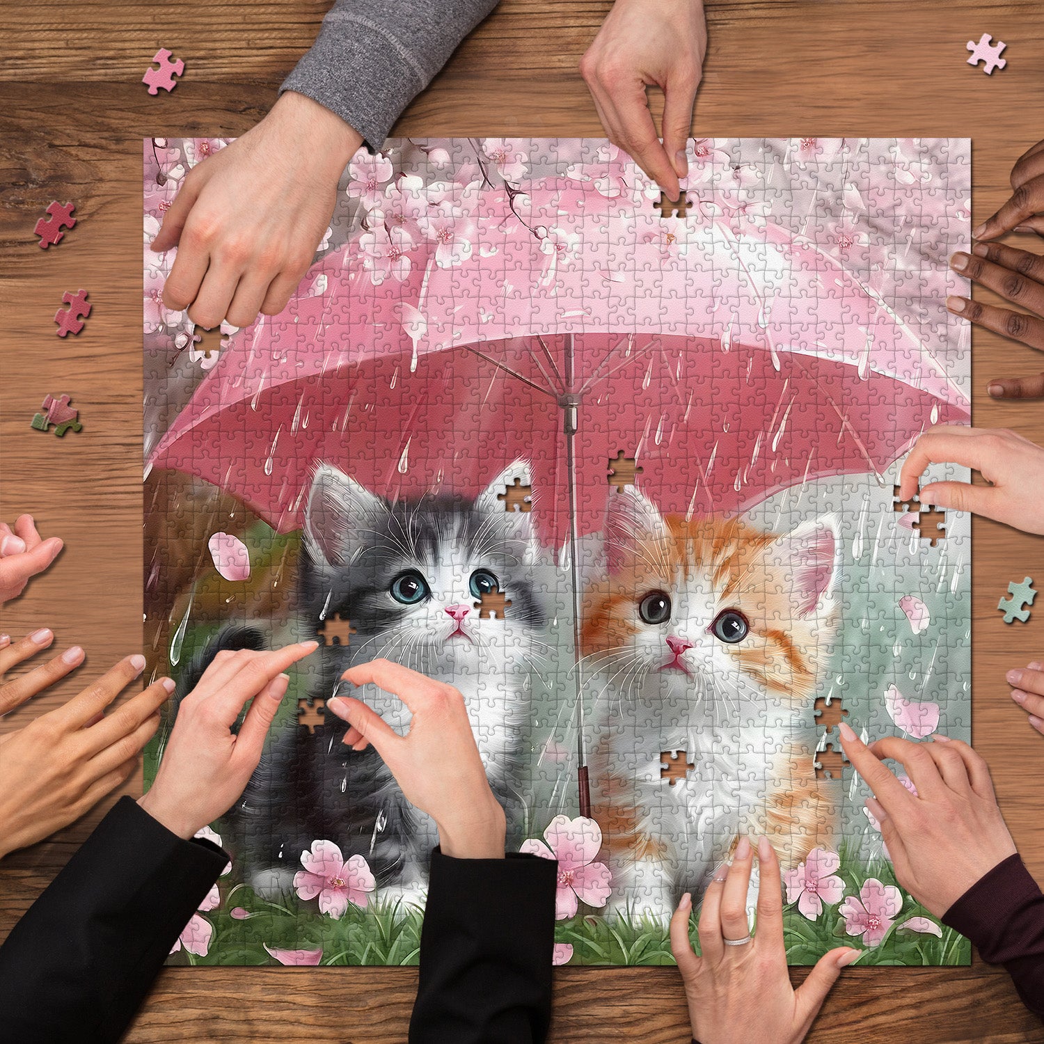 Cats in the Rain puzzle puzzle 1000 pezzi