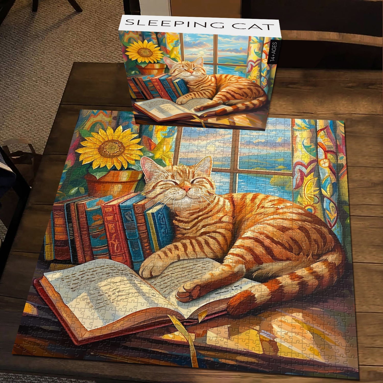 Pieci di puzzle gatto addormentato 1000 pezzi