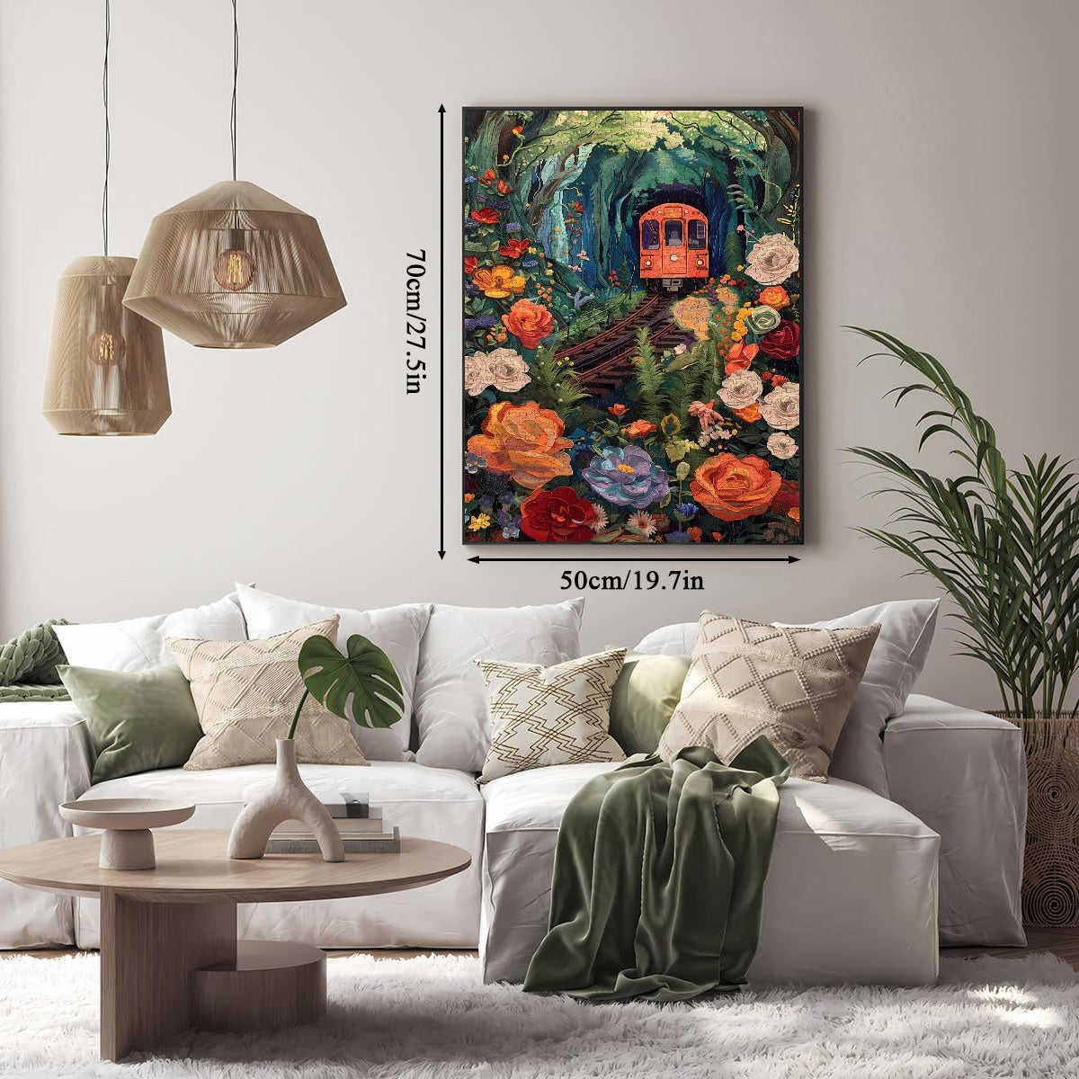 Vibrante Forest Train Rompecabezas Puzzle 1000 Piezas