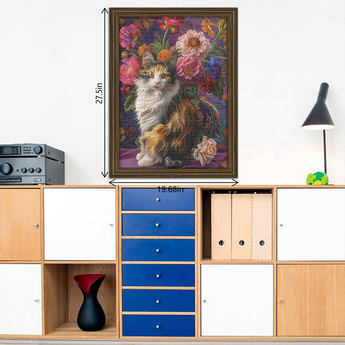 Puzzle gatto e fiori puzzle 1000 pezzi