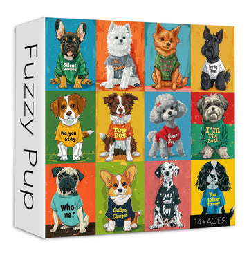 Rompecabezas de cachorro difuso 1000 piezas