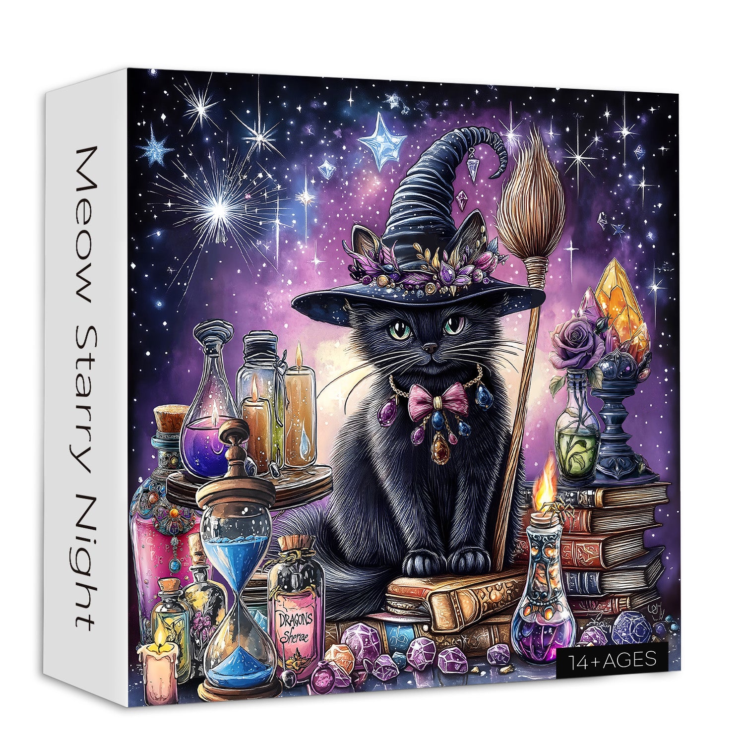 Meow Starry Night Jigsaw Puzzle 1000 pezzi