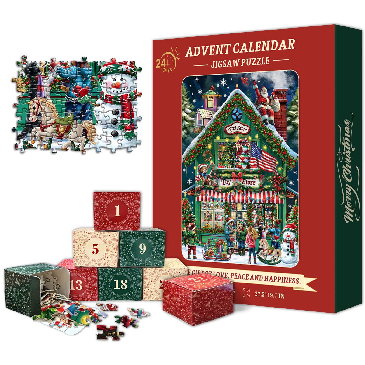 Pieci di puzzle del negozio di Natale 1000 pezzi