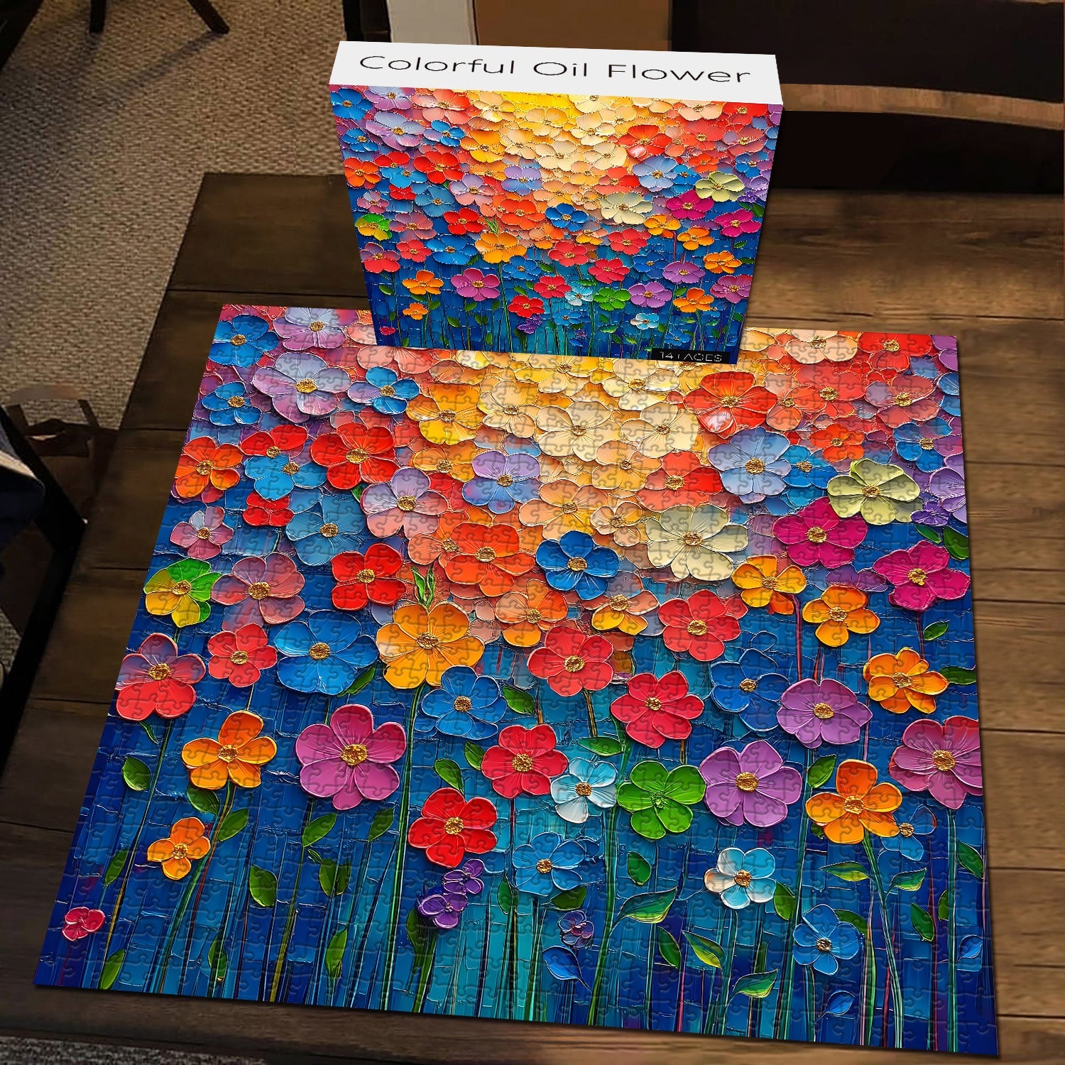 Fleur d'huile colorée Puzzle de puzzle 1000 pièces