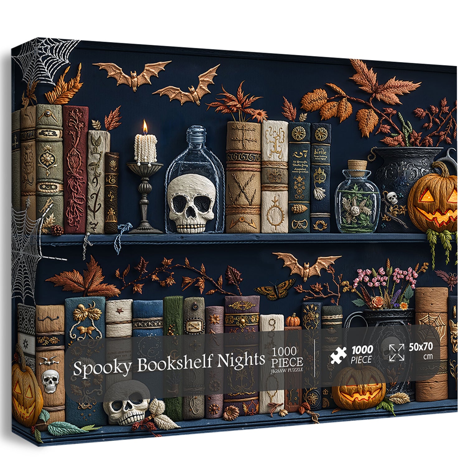 Nights spooky bookshelf notti puzzle 1000 pezzi