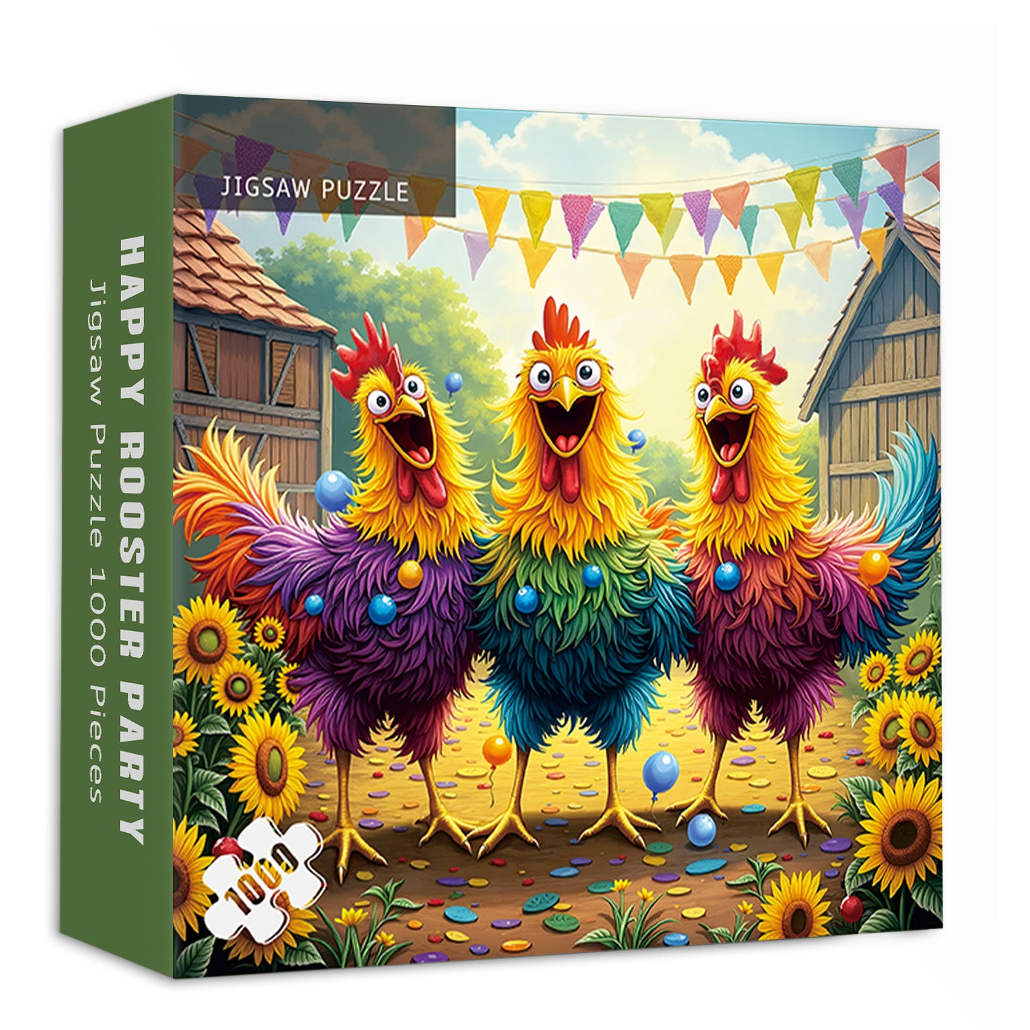 Happy Rooster Party Jigsaw Puzzle 1000 Pieces