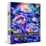 Pun puzzle azzurro di floreali 1000 pezzi