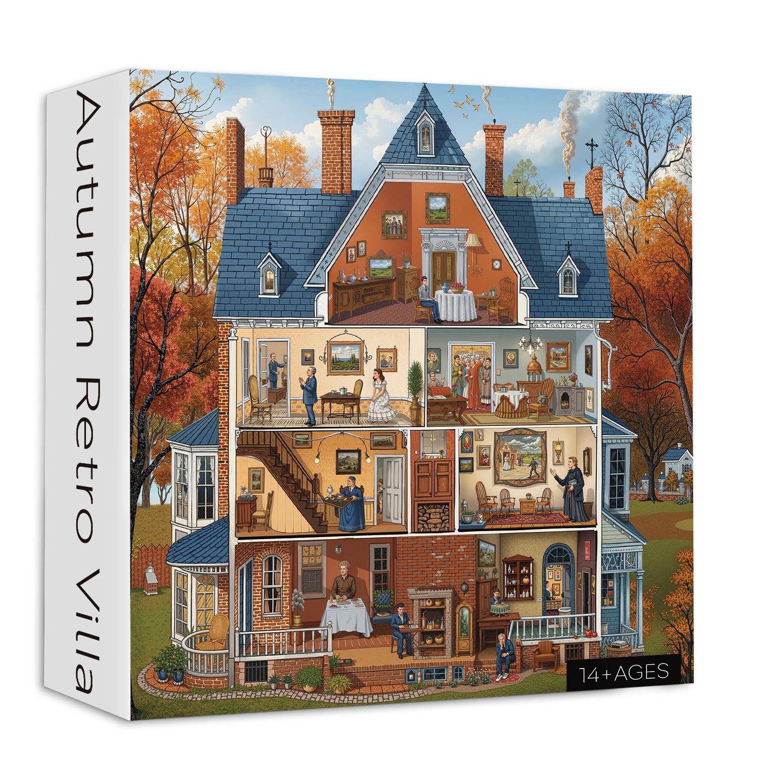 Automne Retro Villa Puzzle 1000 pièces 1000 pièces