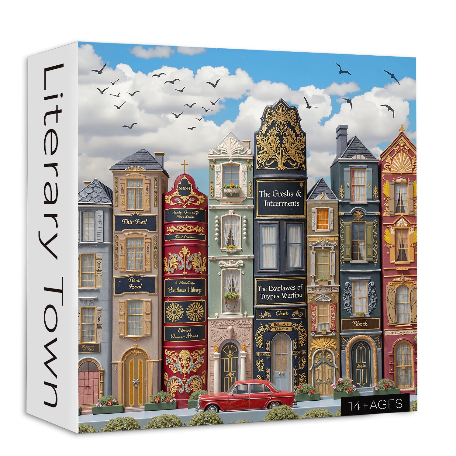 Puzzle de puzzle de la ville littéraire 1000 pièces