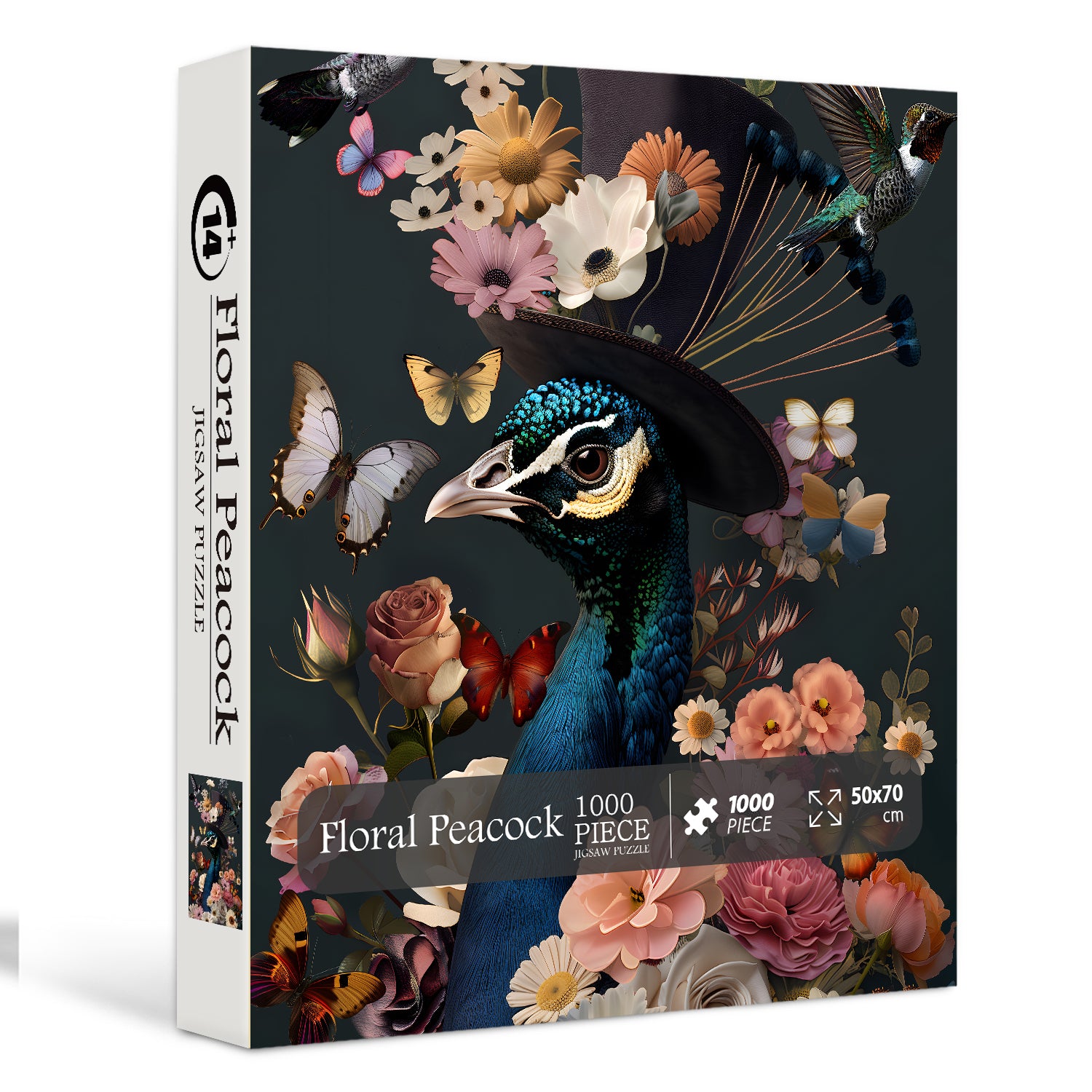 Floral Peacock Jigsaw Puzzle 1000 Pieces