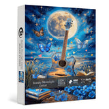 Seaside Moonlight Guitar Guitaw puzzle 1000 pezzi