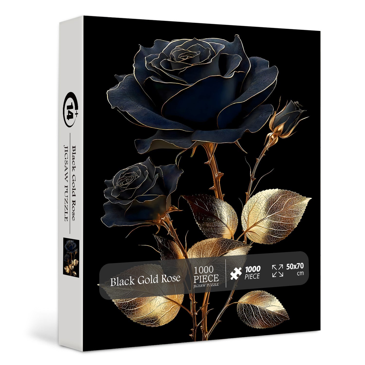Black Gold Rose Jigsaw Puzzle 1000 Pieces