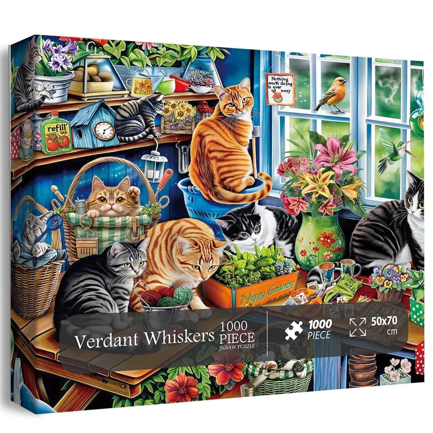 Verdant Whiskers Puzzle 1000 pièces