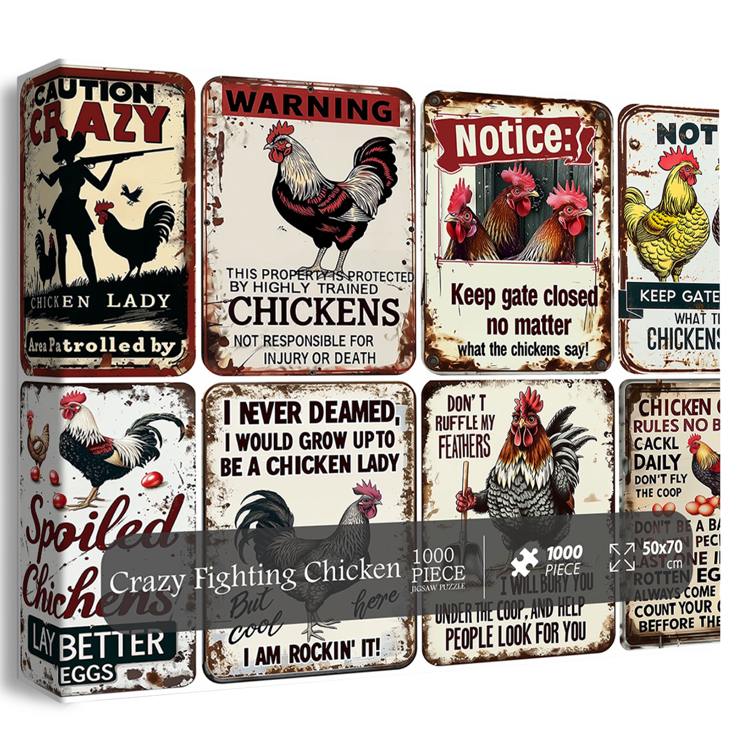 Relogy Fighting Chicken Jigsaw Puzzle 1000 piezas