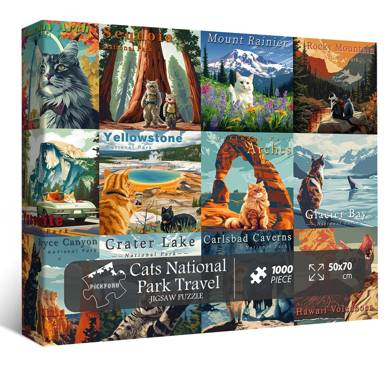 Chats National Parks Puzzle 1000 pièces