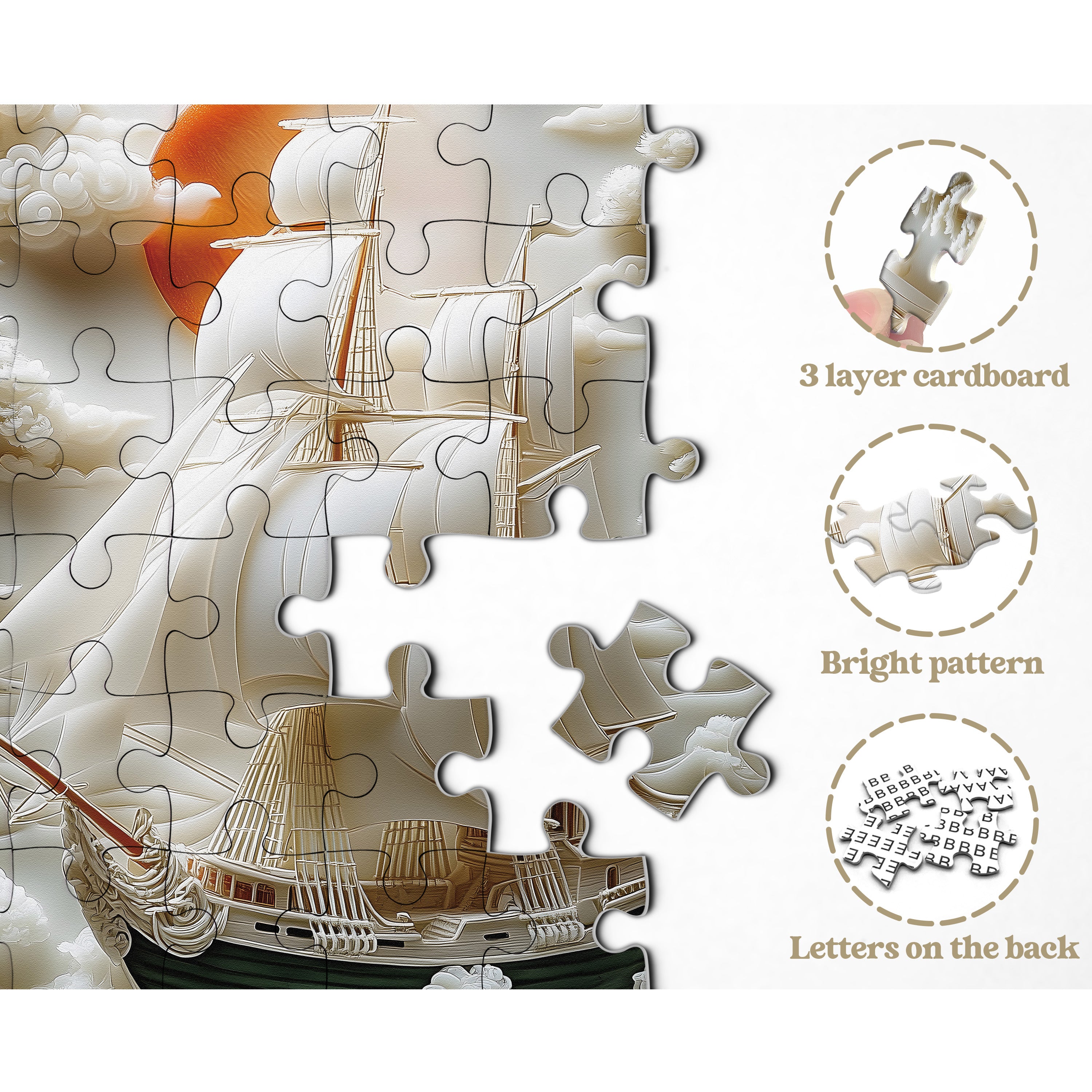 White Voyage Jigsaw Puzzle 1000 Pieces