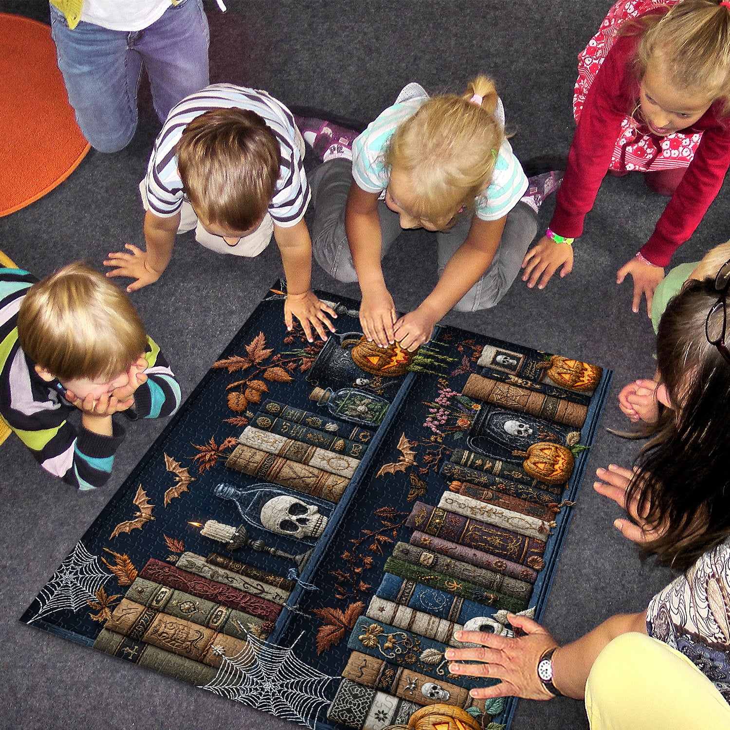 Nights spooky bookshelf notti puzzle 1000 pezzi