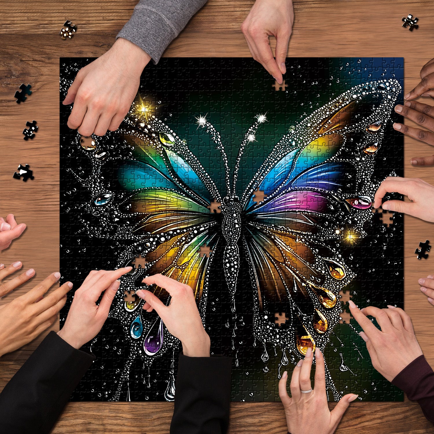 Night Butterfly Jigsaw Puzzle 1000 Pieces