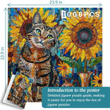 Cat de tournesol puzzle 1000 pièces 1000 pièces