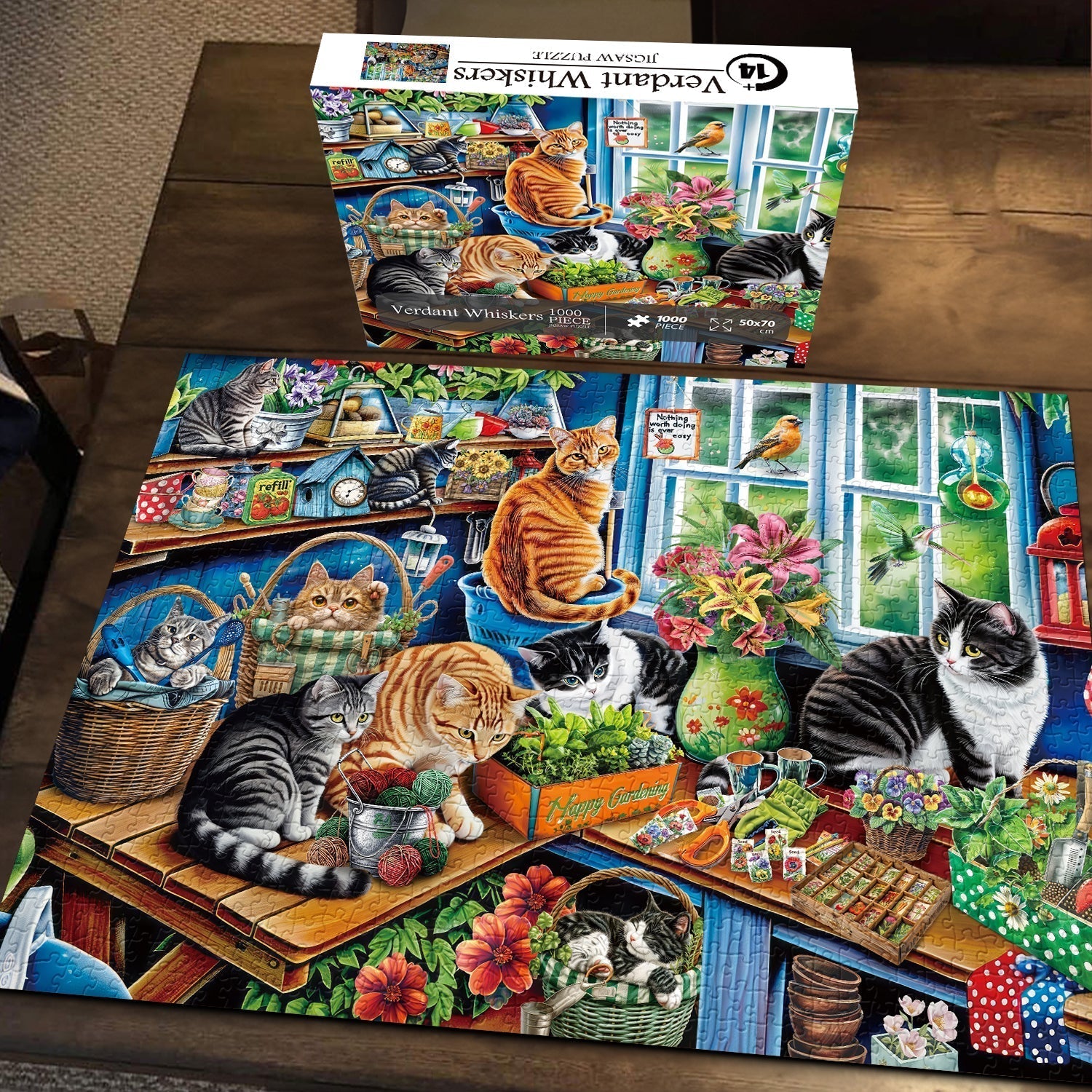 Verdant Whiskers Puzzle 1000 pièces