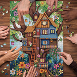 Blumenbaumhouse -Puzzle 1000 Stücke