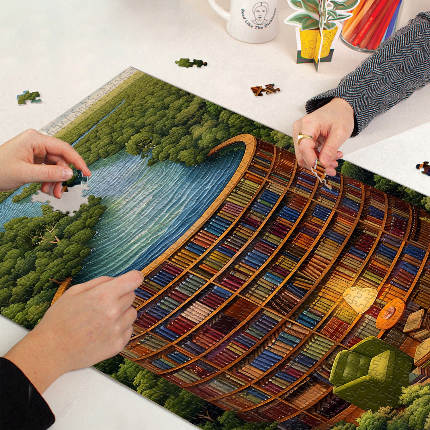 Puzzle de la bibliothèque forestière Puzzles 1000 pièces
